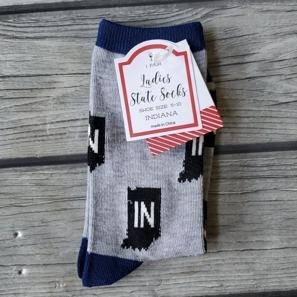NWT Women's State of Indiana Socks Size 5-10